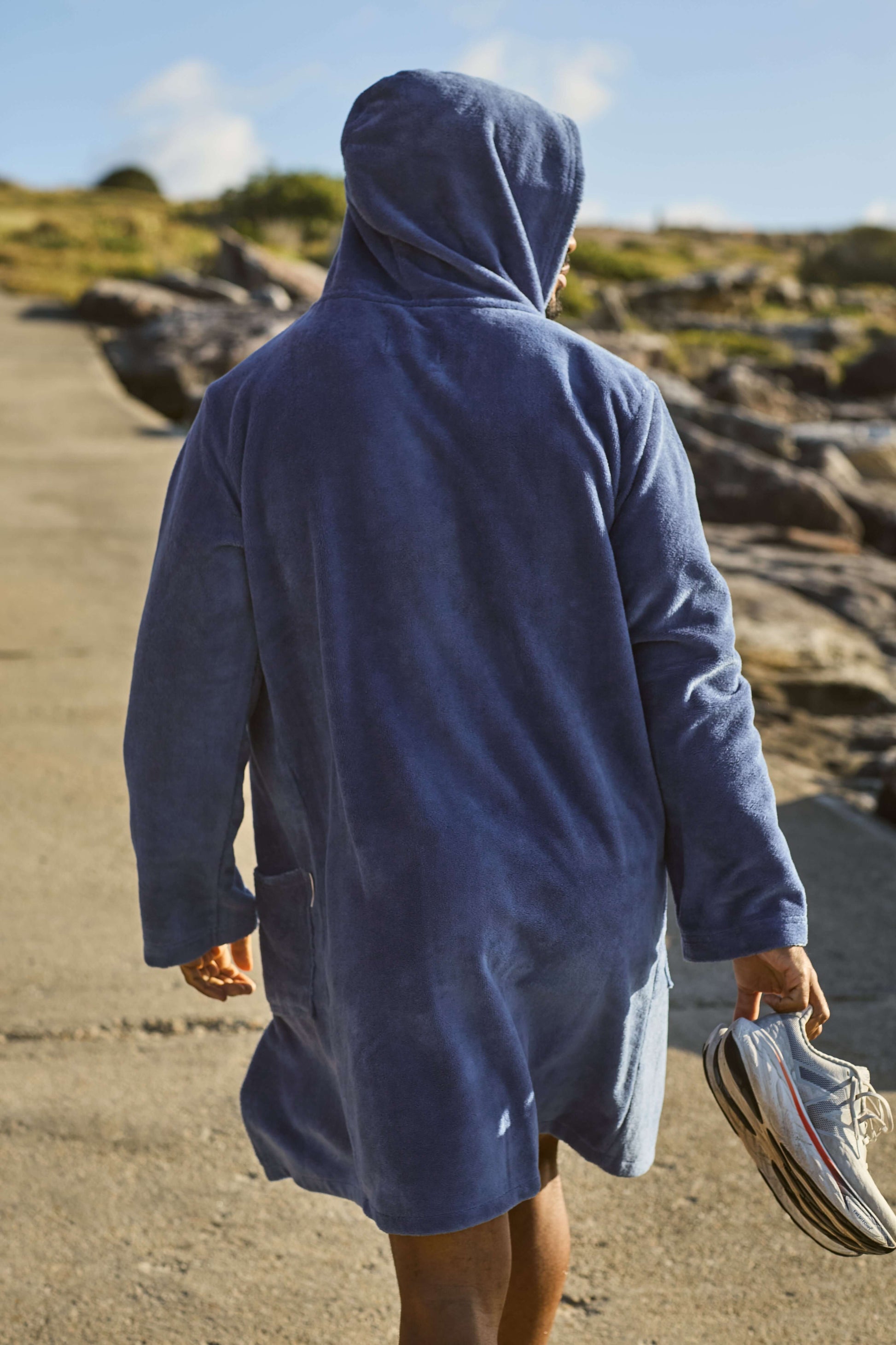 Deep Blue Men's Hooded Towel